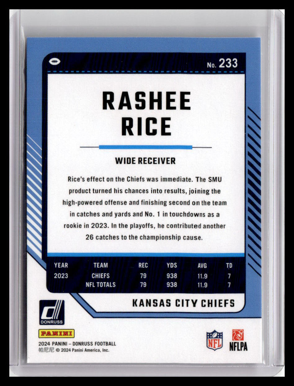 2024 Donruss #233 Rashee Rice