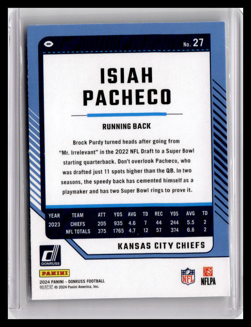 2024 Donruss #27 Isiah Pacheco