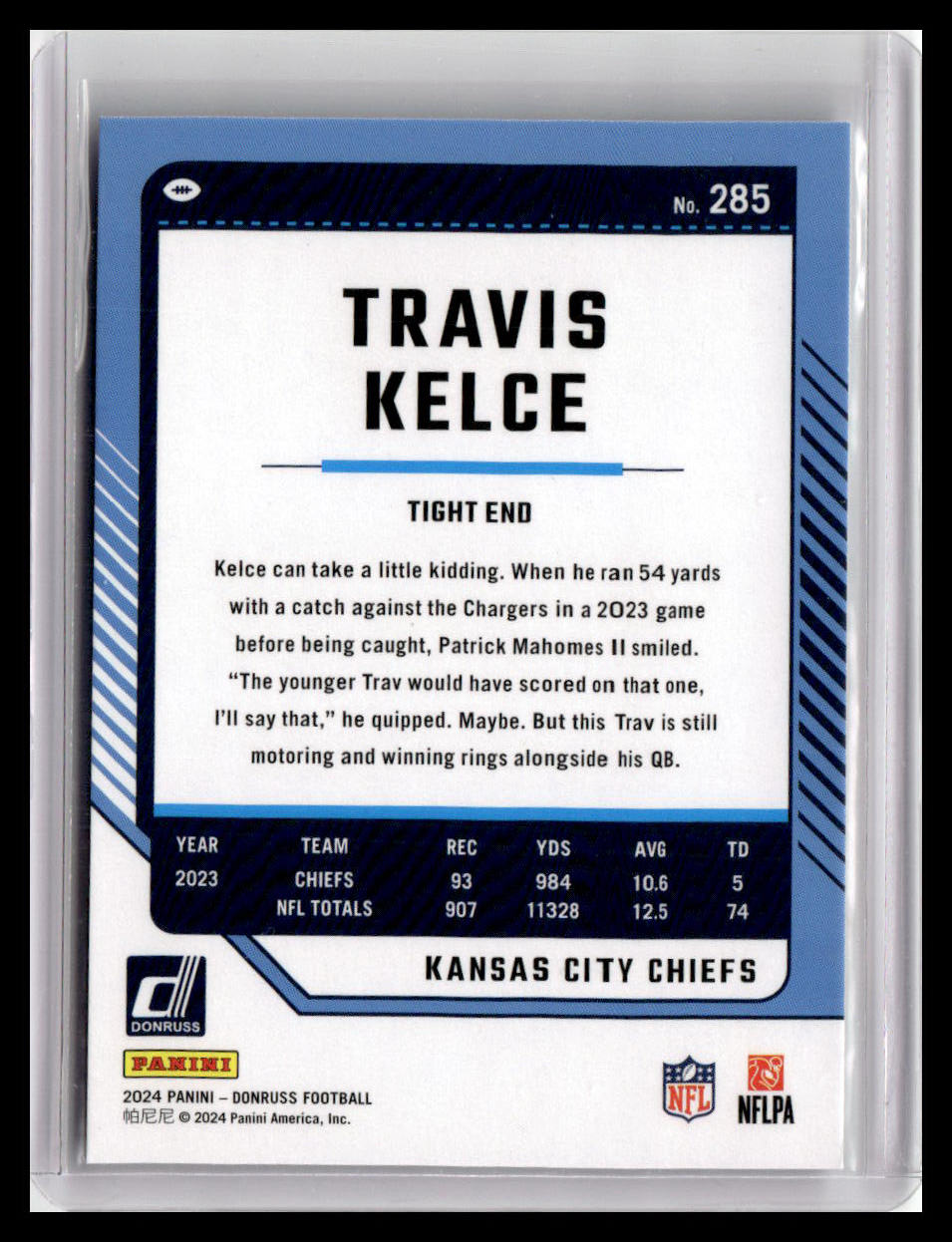 2024 Donruss #285 Travis Kelce