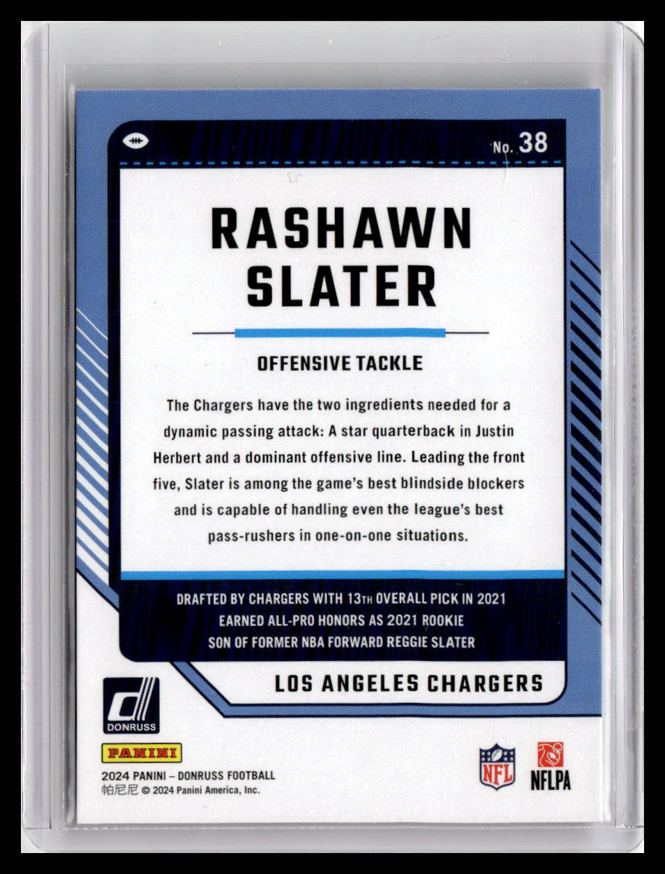 2024 Donruss #38 Rashawn Slater