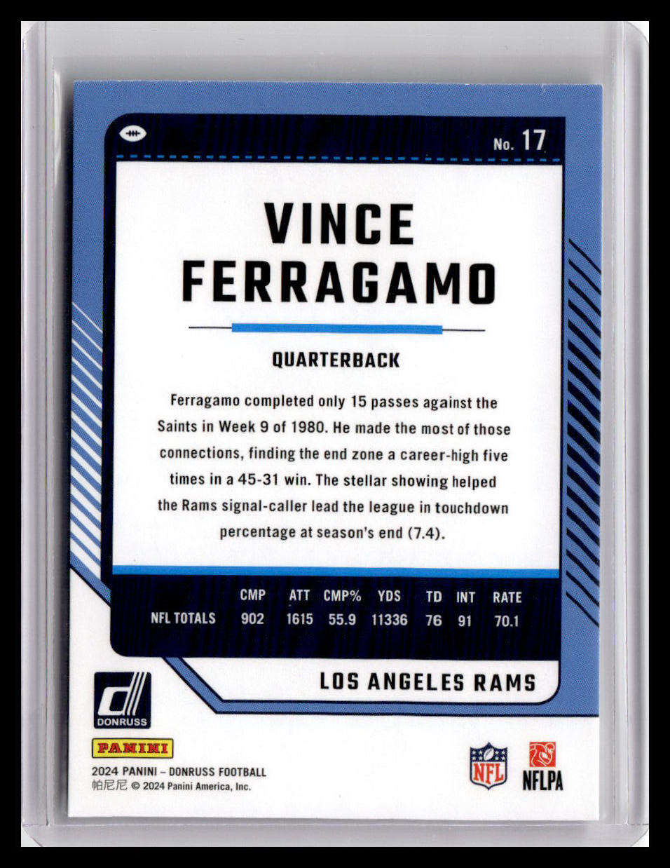 2024 Donruss #17 Vince Ferragamo