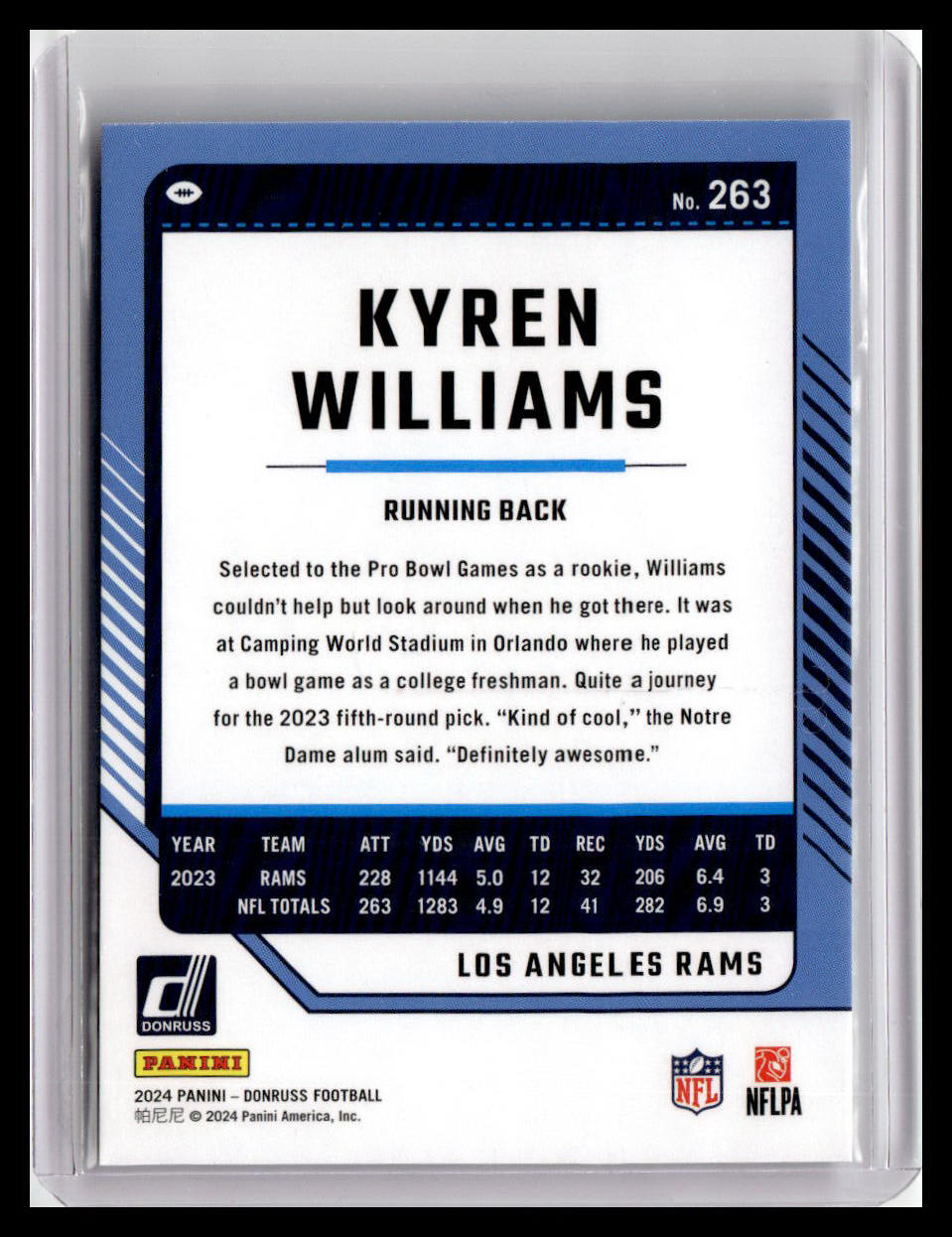 2024 Donruss #263 Kyren Williams