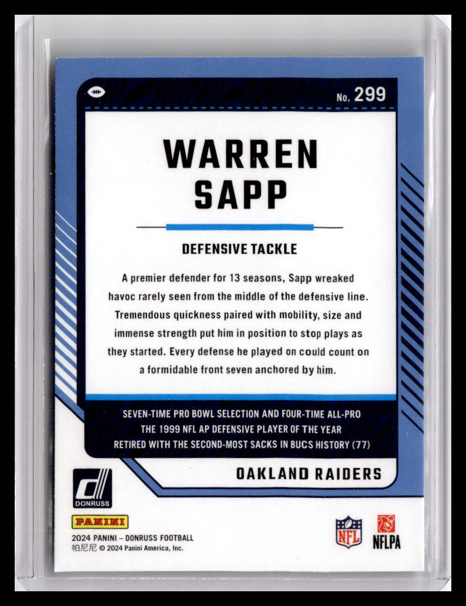2024 Donruss #299 Warren Sapp