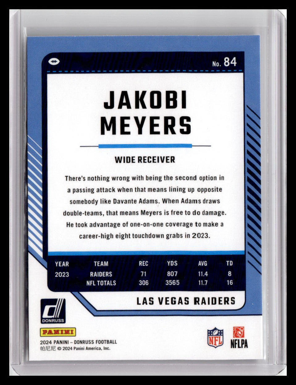 2024 Donruss #84 Jakobi Meyers