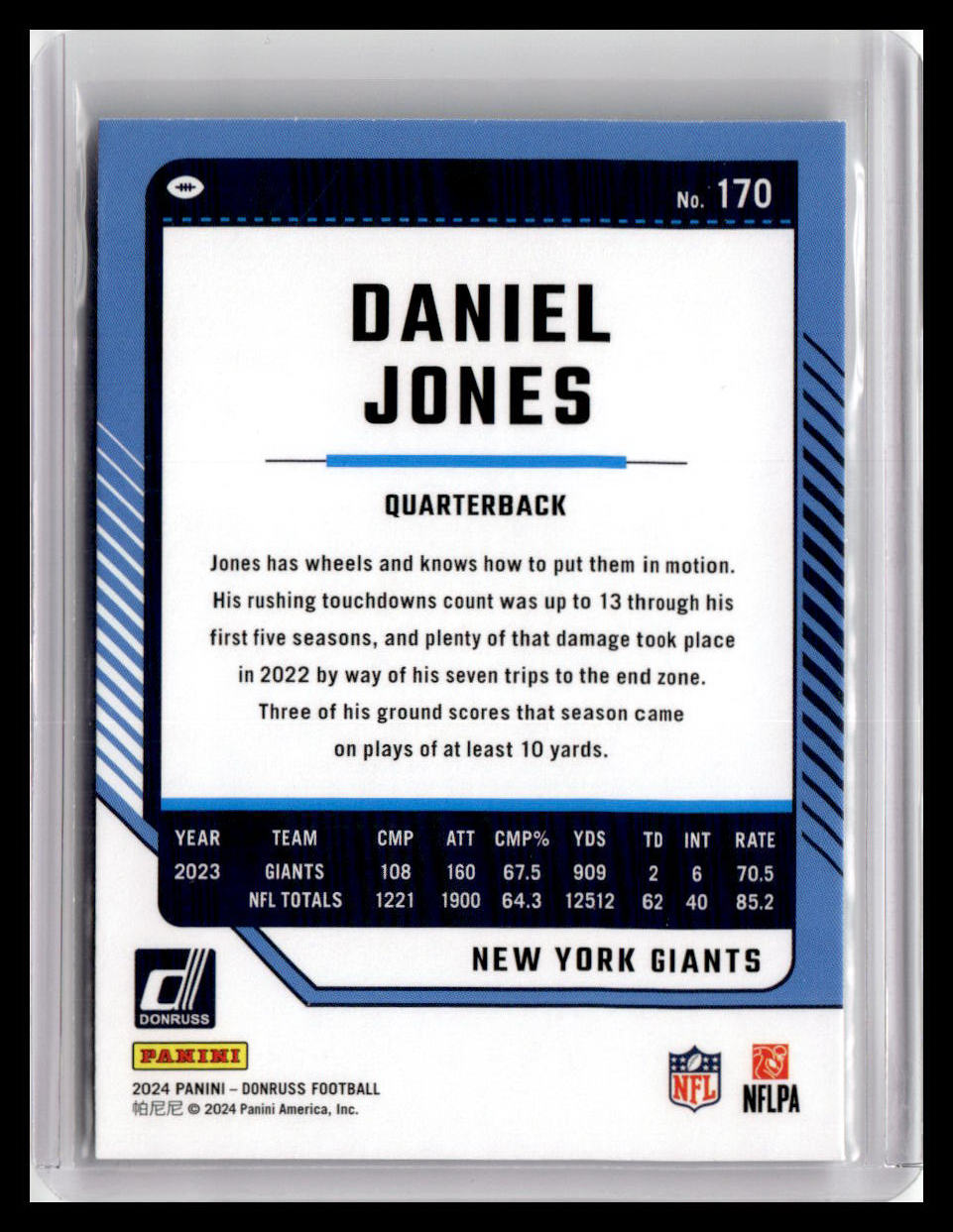 2024 Donruss #170 Daniel Jones