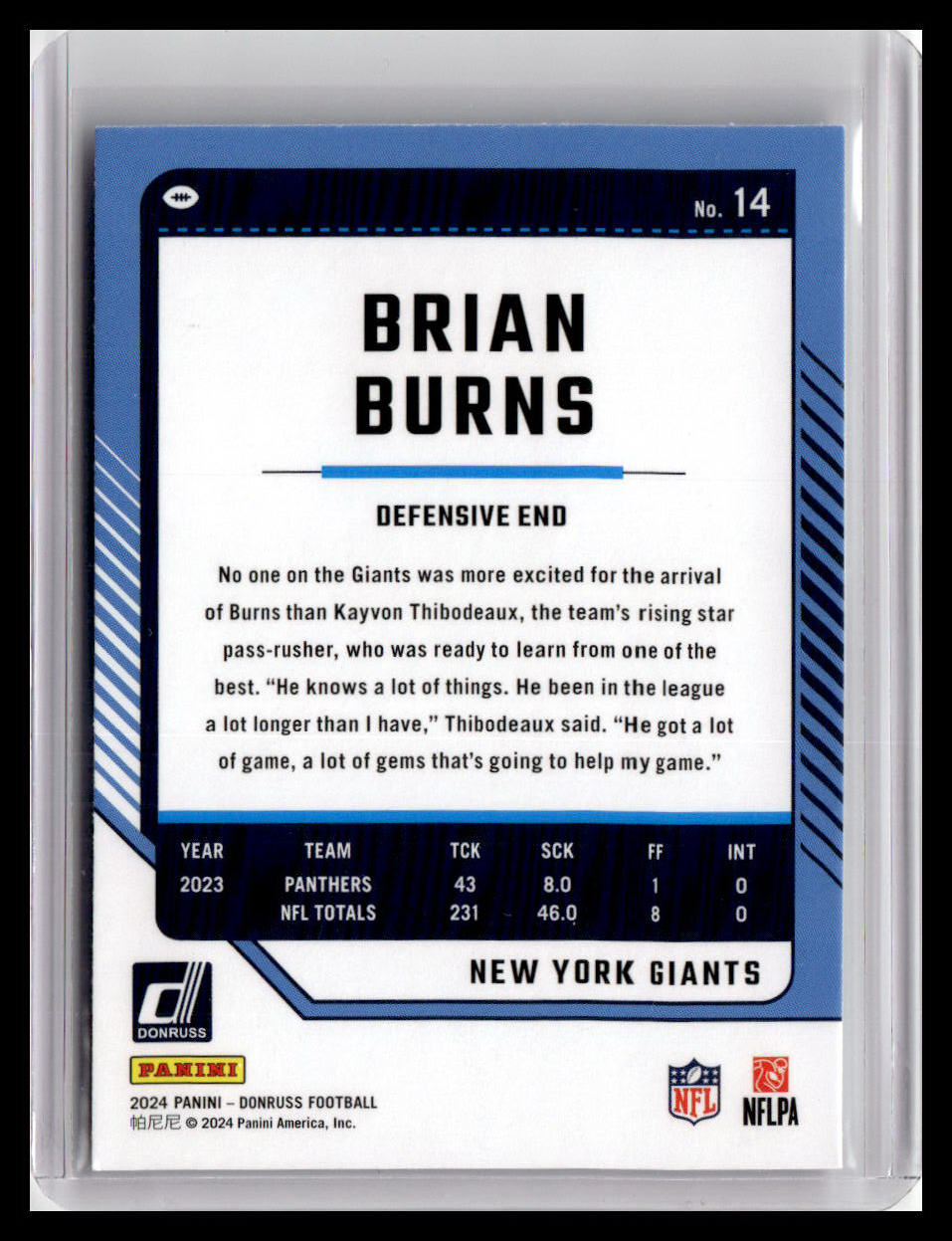 2024 Donruss #14 Brian Burns