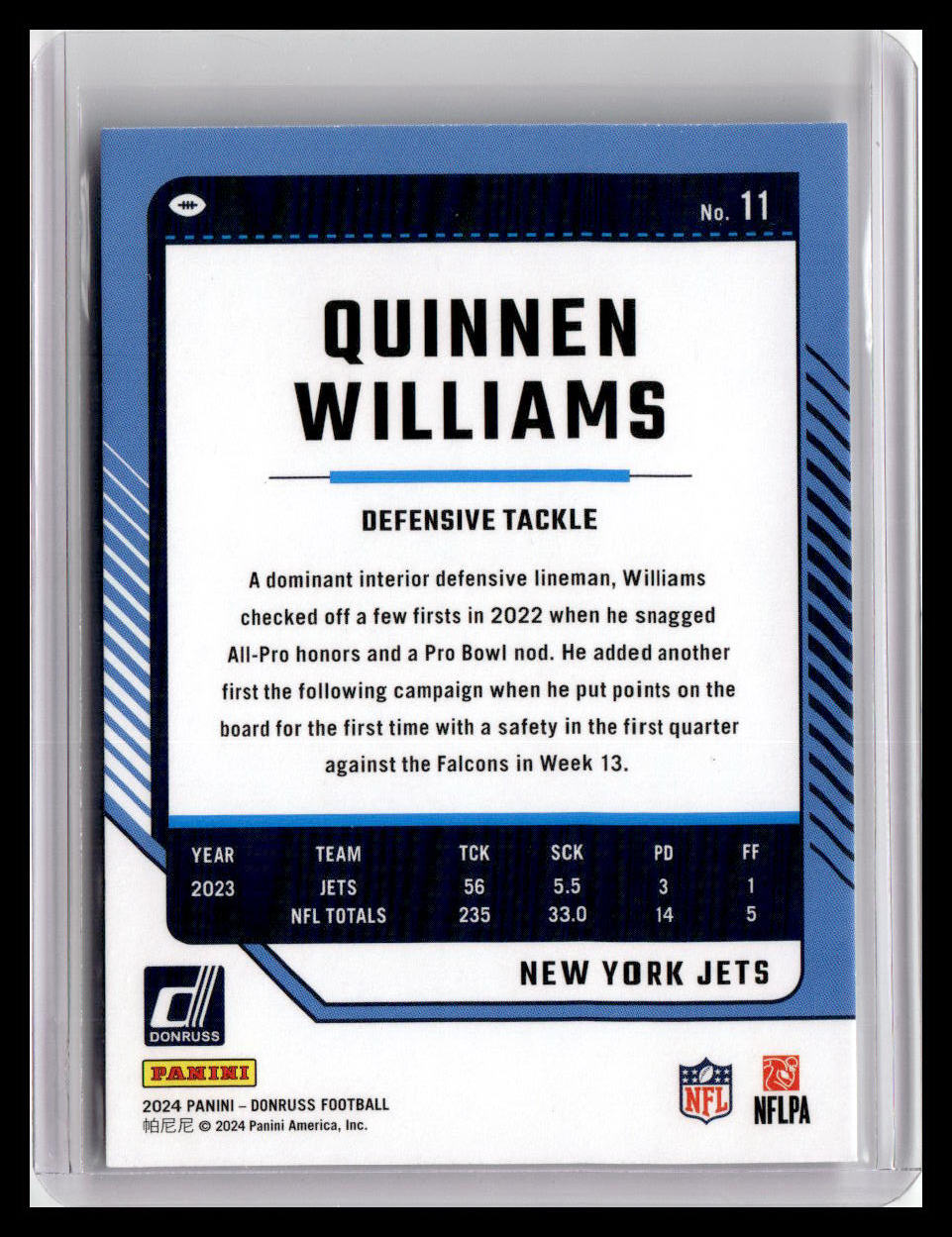 2024 Donruss #11 Quinnen Williams