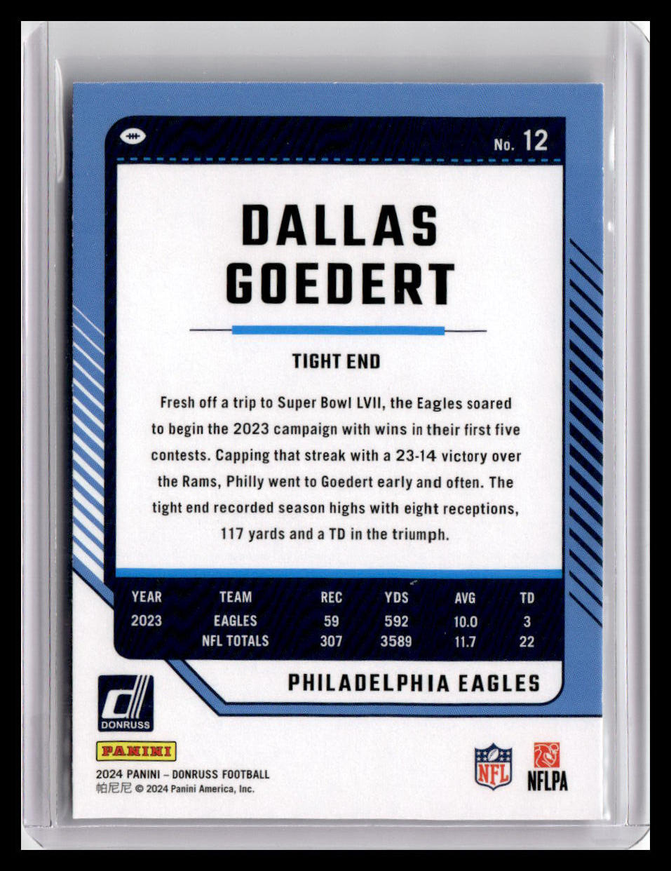 2024 Donruss #12 Dallas Goedert