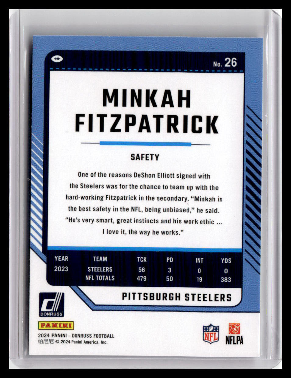 2024 Donruss #26 Minkah Fitzpatrick