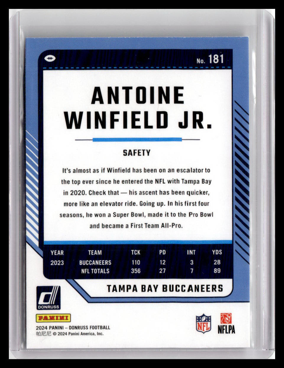 2024 Donruss #181 Antoine Winfield Jr.