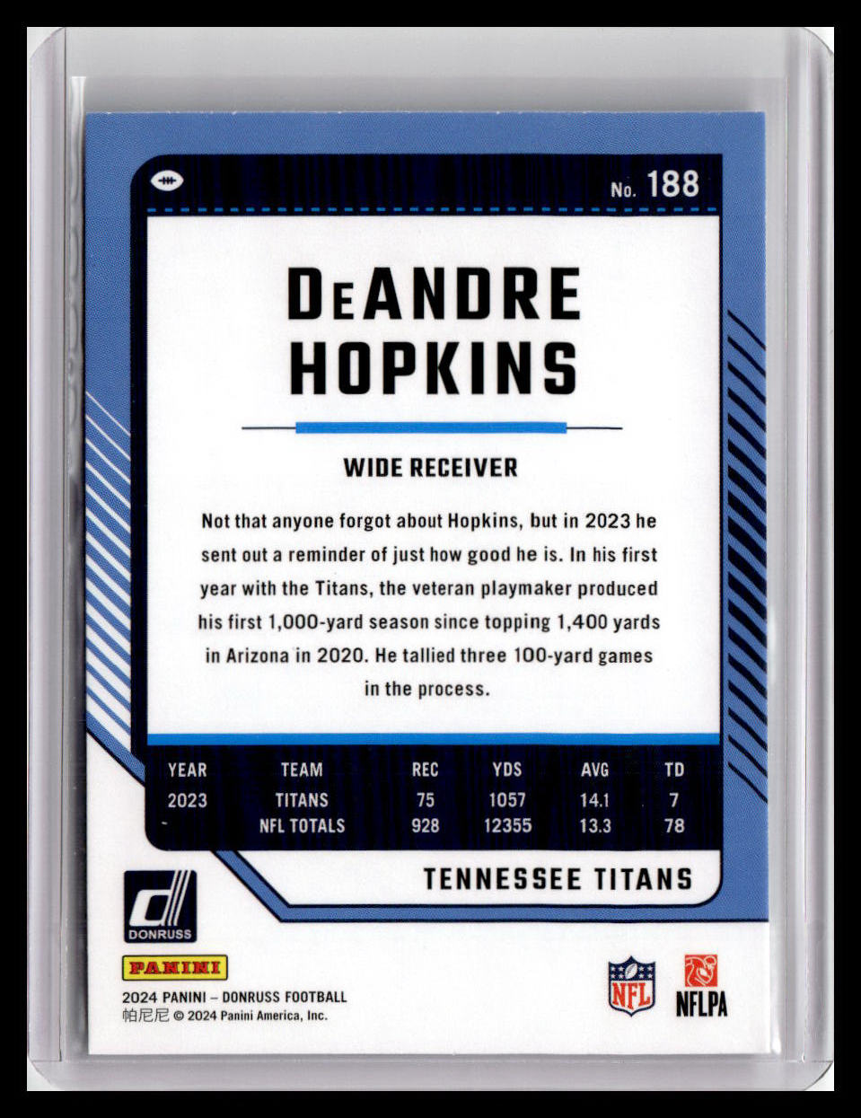 2024 Donruss #188 DeAndre Hopkins