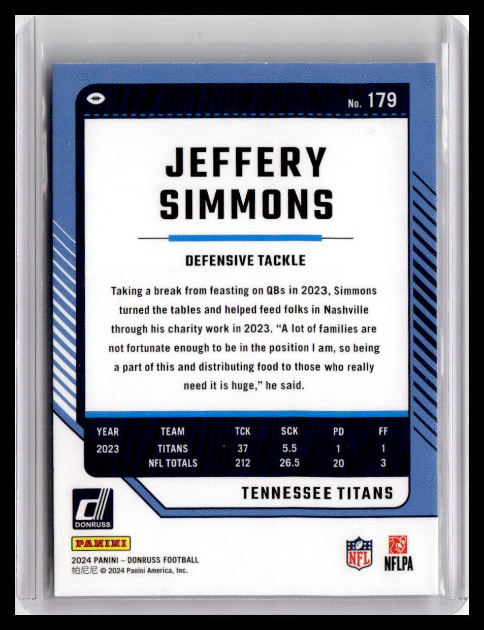 2024 Donruss #179 Jeffery Simmons