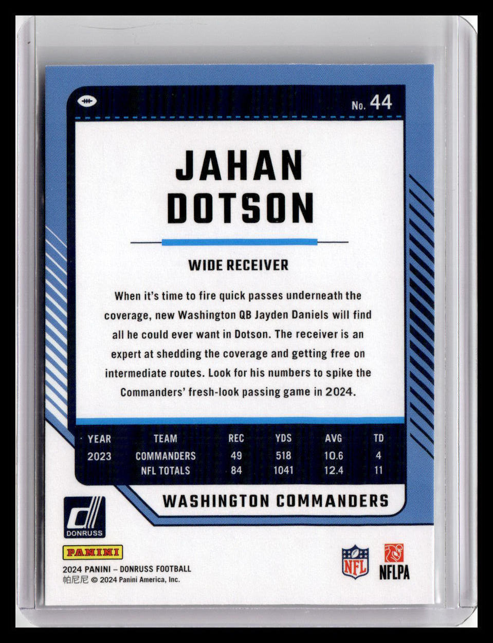 2024 Donruss #44 Jahan Dotson