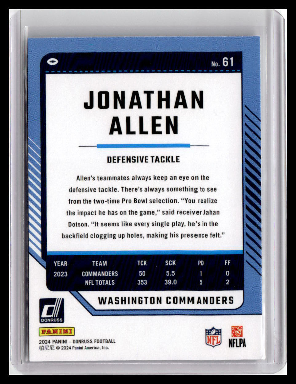 2024 Donruss #61 Jonathan Allen