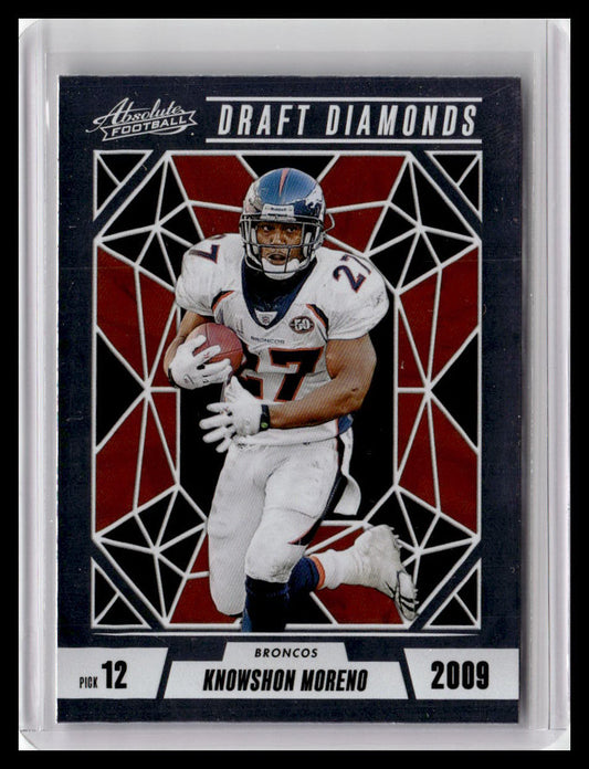 2024 Panini Absolute #DD-KMO Knowshon Moreno Draft Diamonds