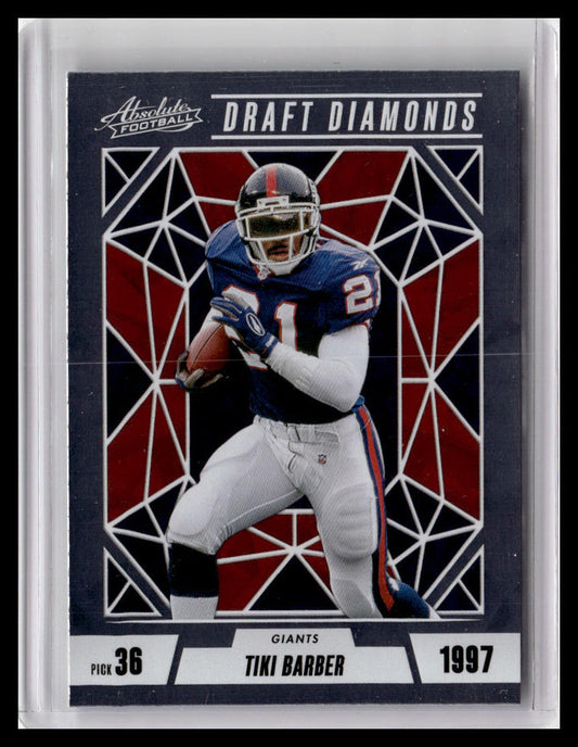 2024 Panini Absolute #DD-TBR Tiki Barber Draft Diamonds
