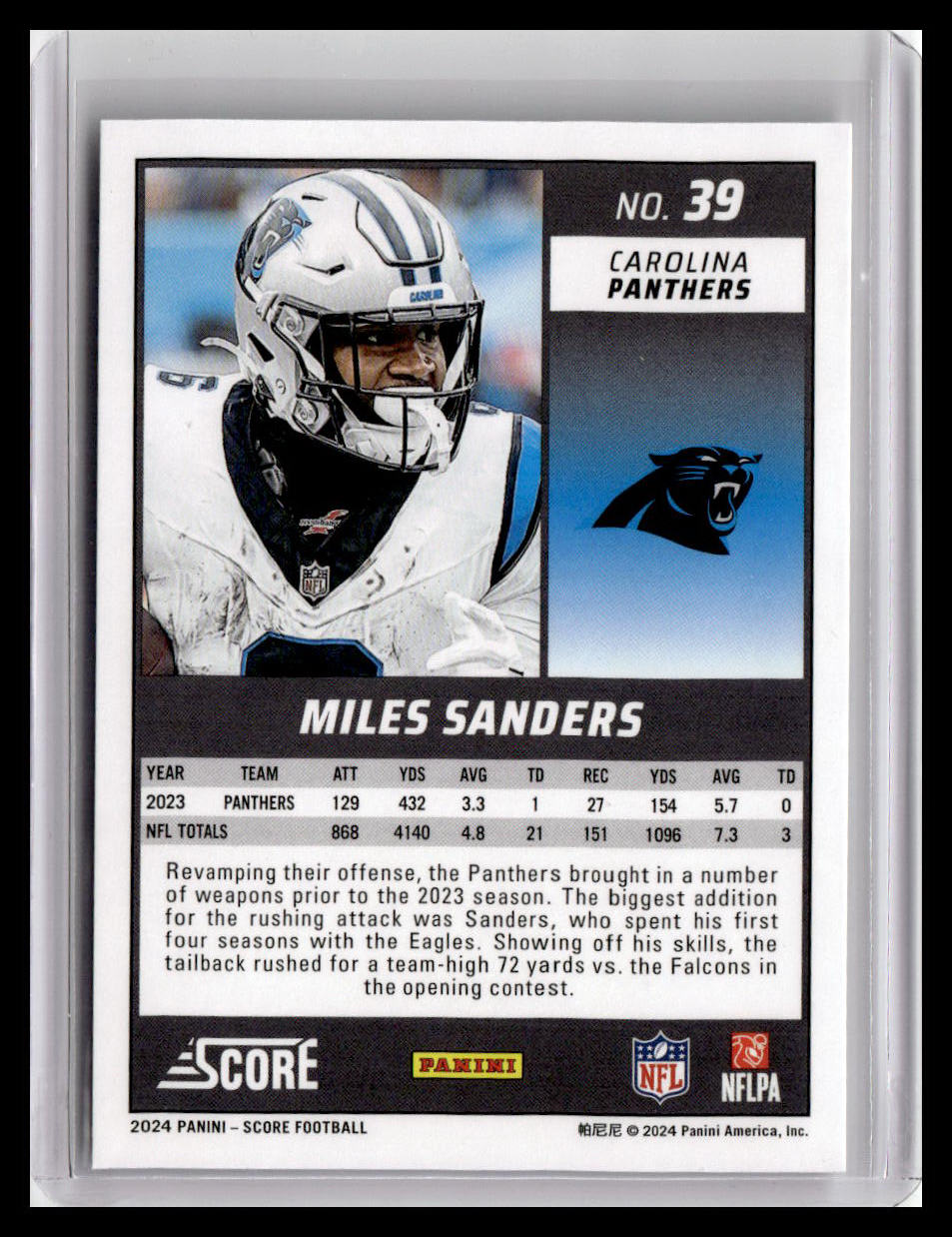 2024 Score #39 Miles Sanders