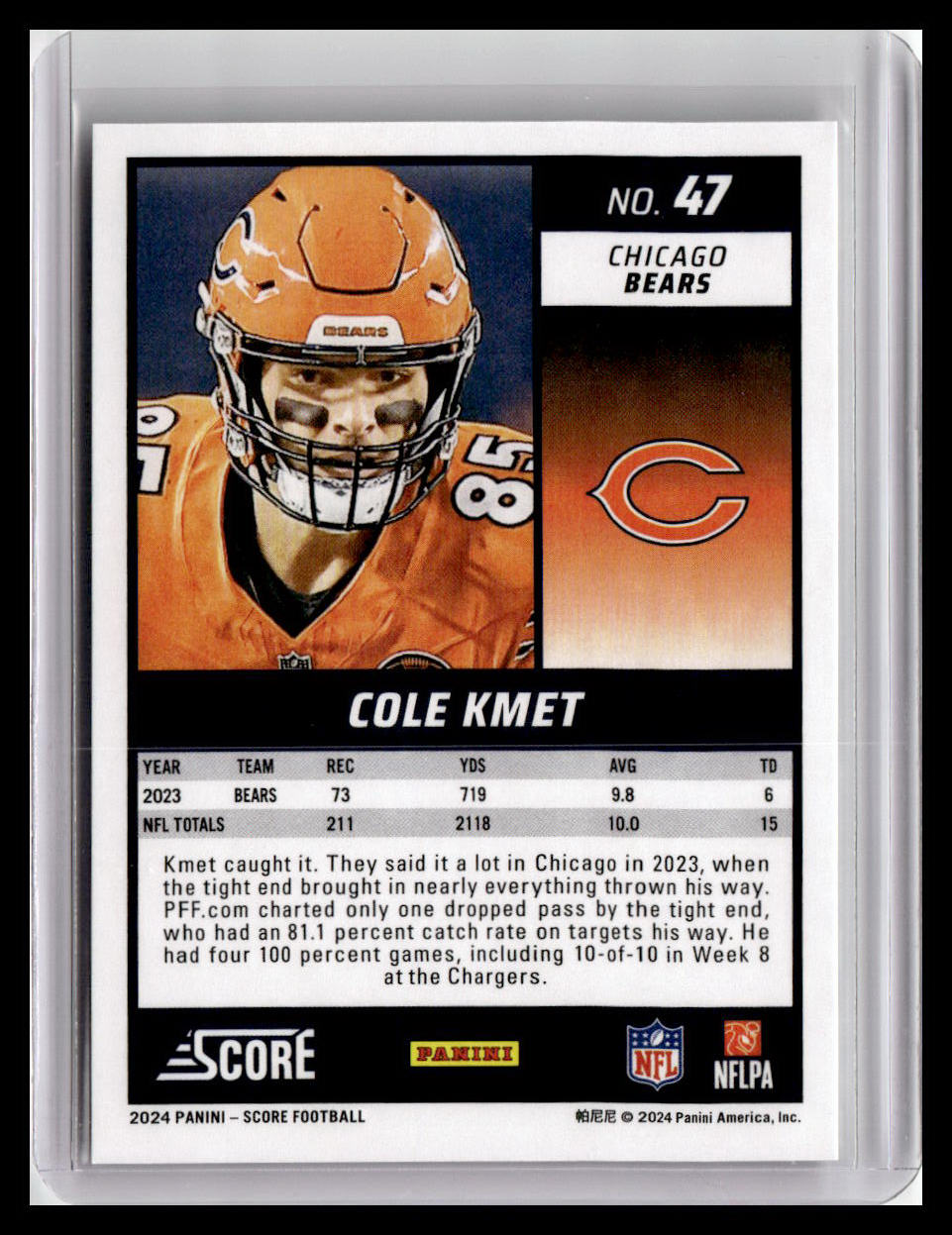 2024 Score #47 Cole Kmet
