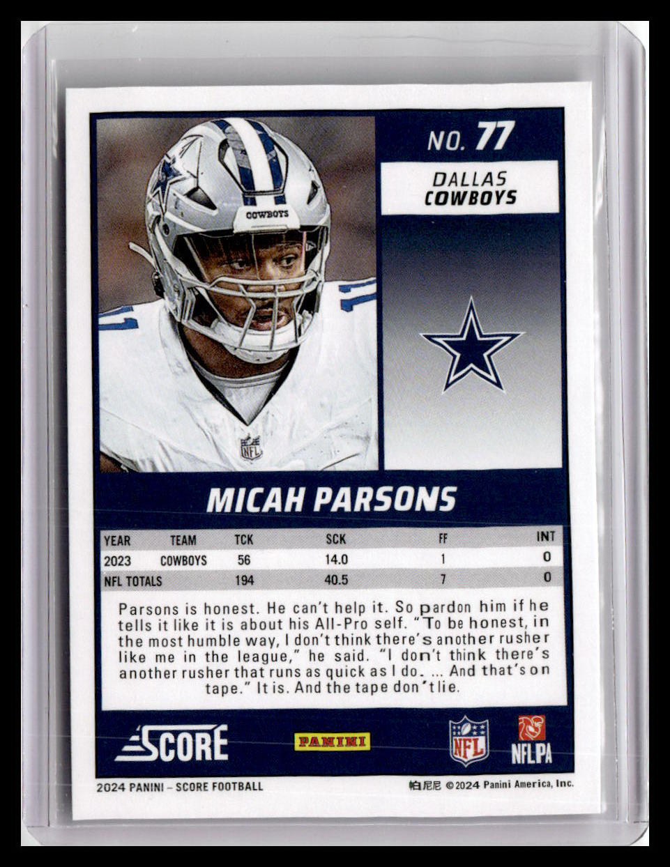 2024 Score #77 Micah Parsons