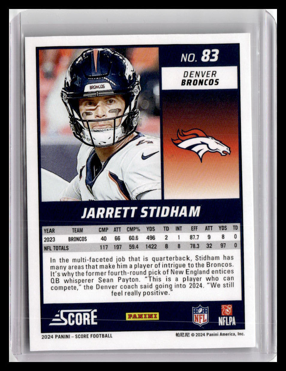 2024 Score #83 Jarrett Stidham