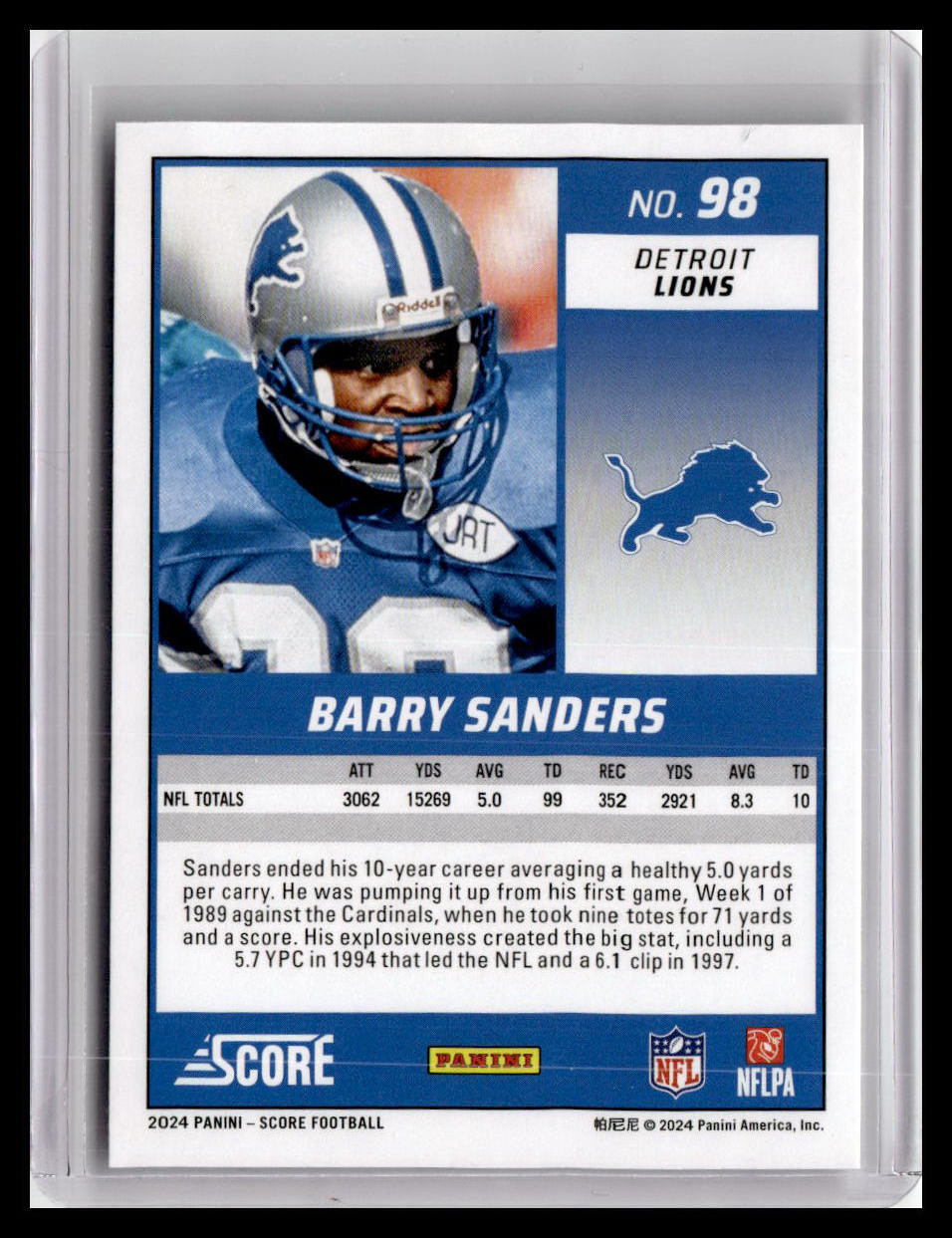 2024 Score #98 Barry Sanders