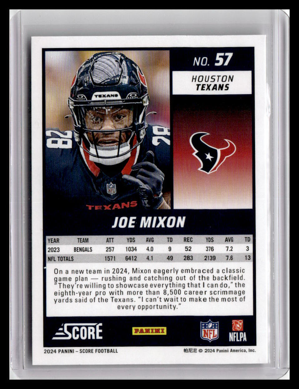 2024 Score #57 Joe Mixon