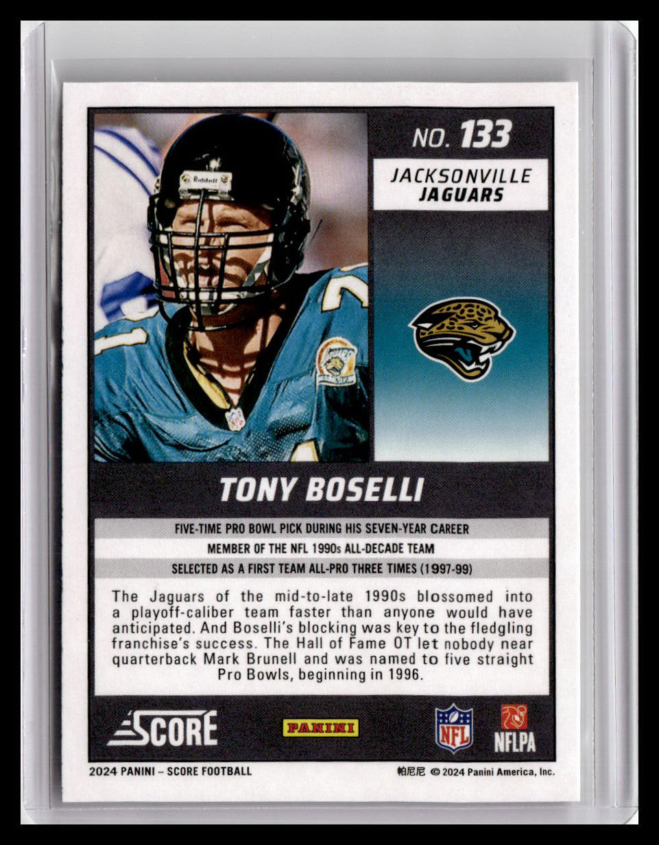 2024 Score #133 Tony Boselli