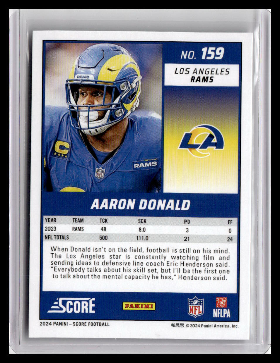 2024 Score #159 Aaron Donald