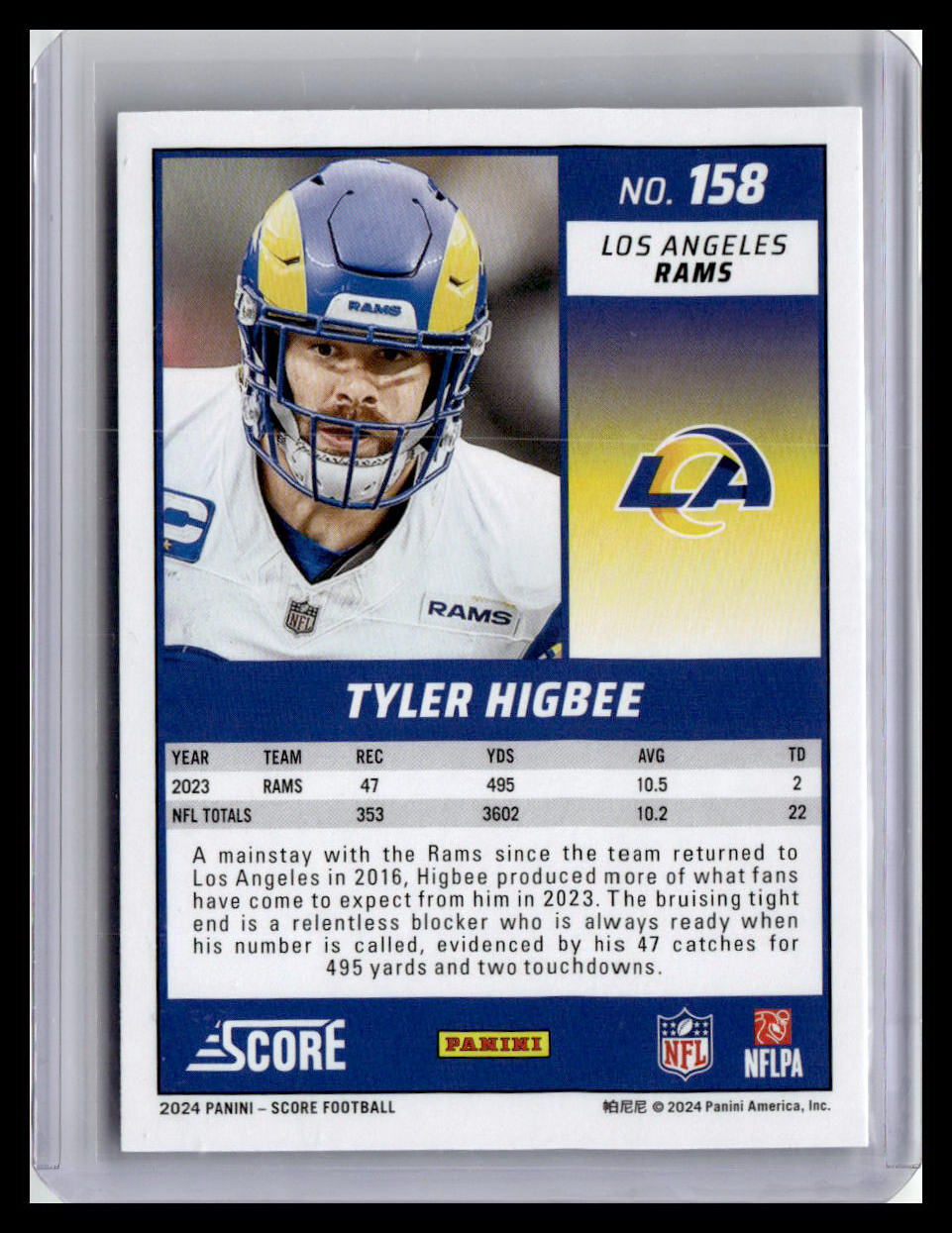 2024 Score #158 Tyler Higbee