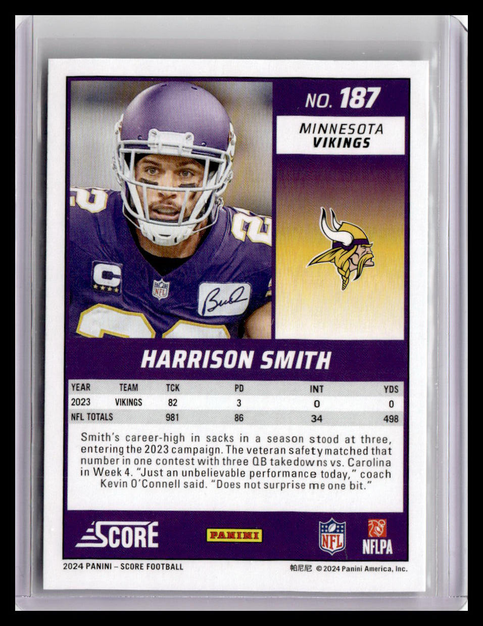 2024 Score #187 Harrison Smith