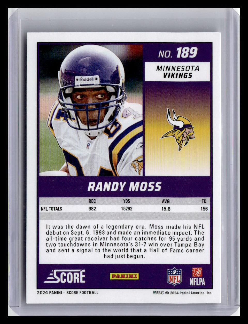 2024 Score #189 Randy Moss