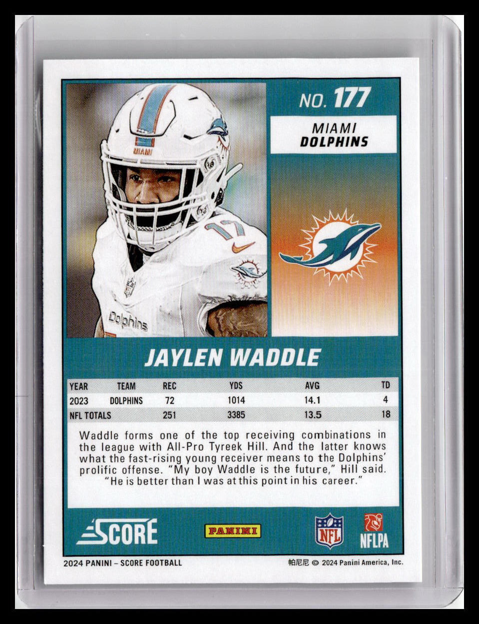 2024 Score #177 Jaylen Waddle