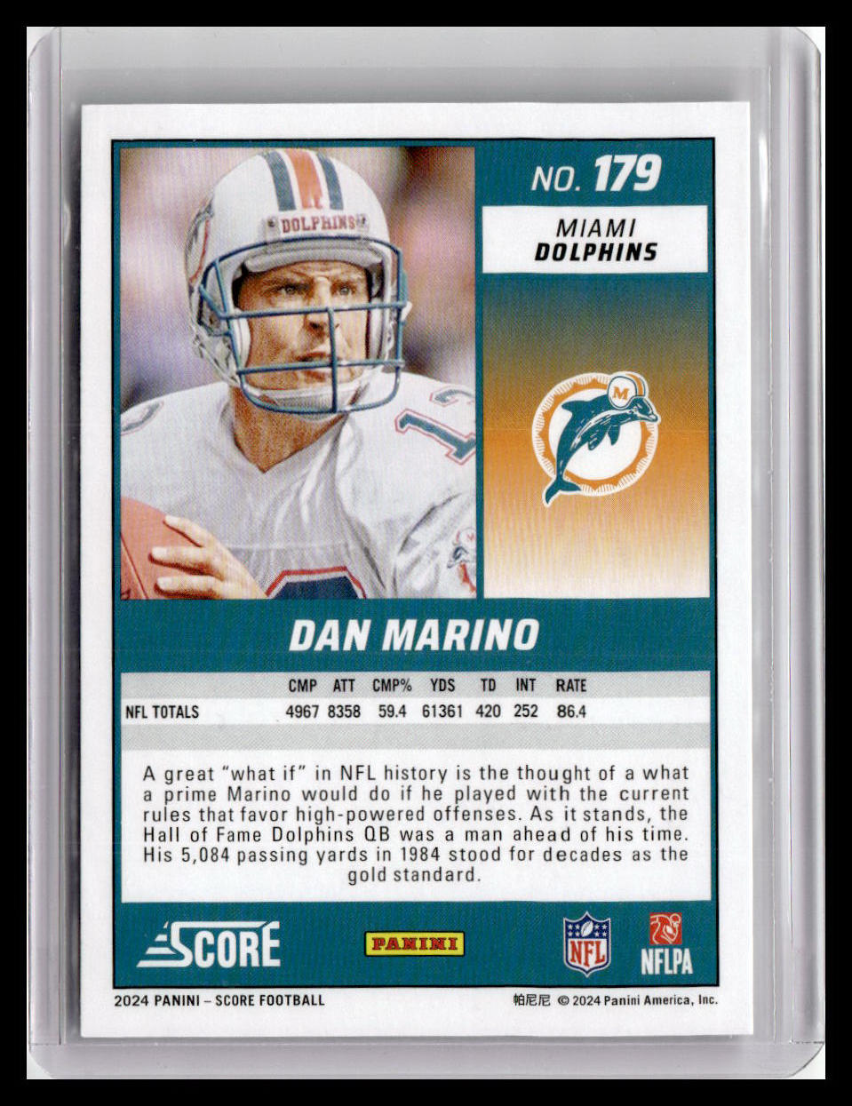 2024 Score #179 Dan Marino