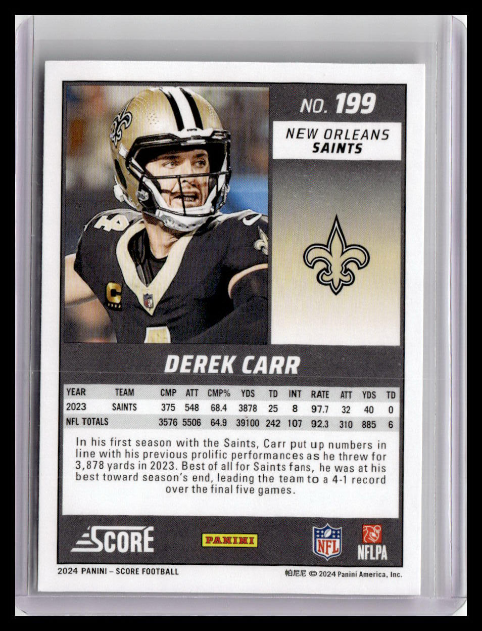 2024 Score #199 Derek Carr