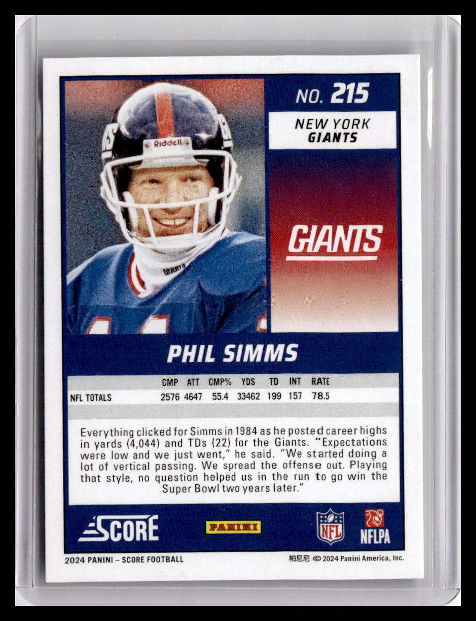 2024 Score #215 Phil Simms