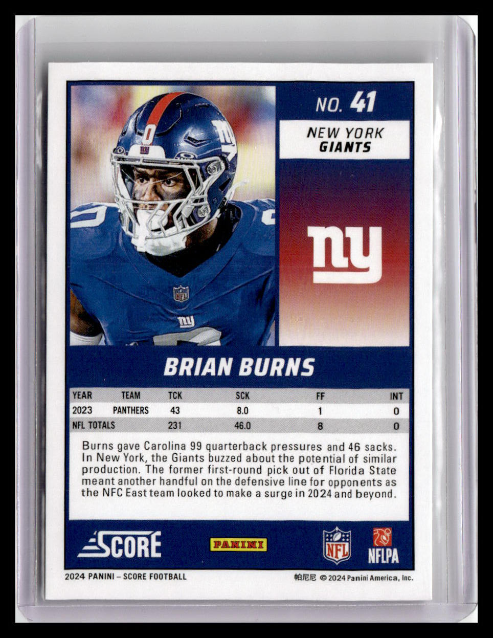 2024 Score #41 Brian Burns