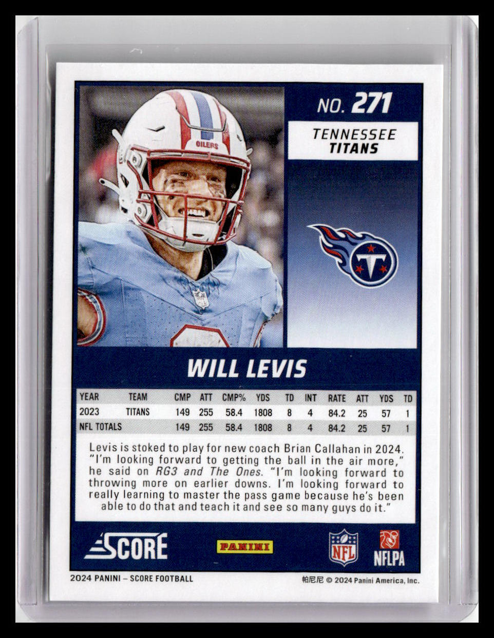 2024 Score #271 Will Levis