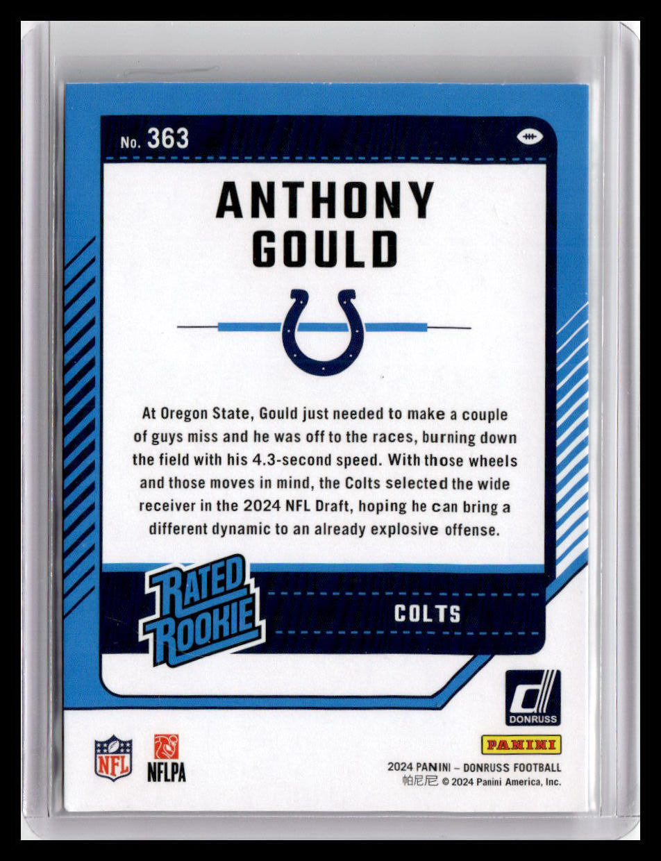 2024 Donruss #363 Anthony Gould Rated Rookie