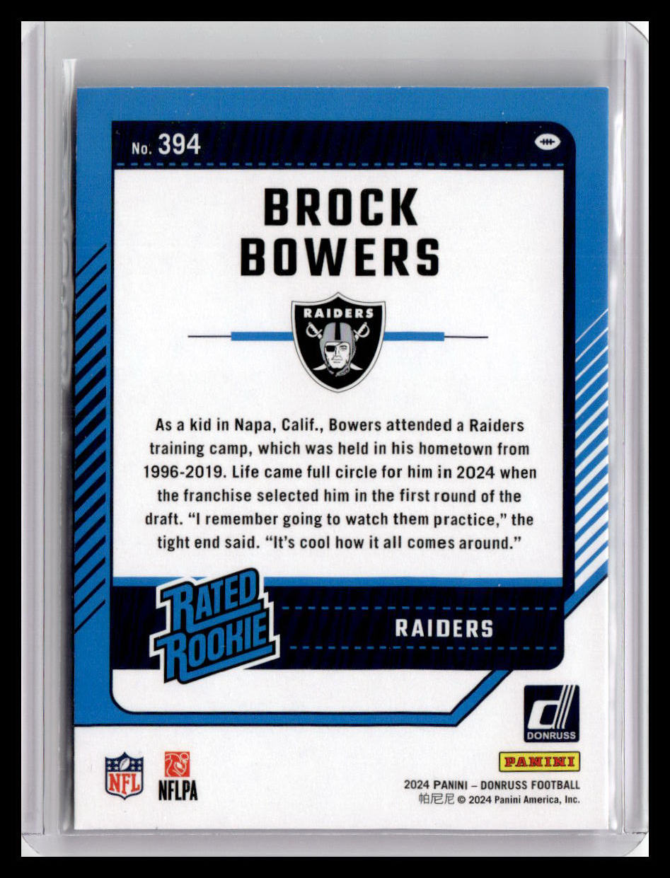 2024 Donruss #394 Brock Bowers Rated Rookie