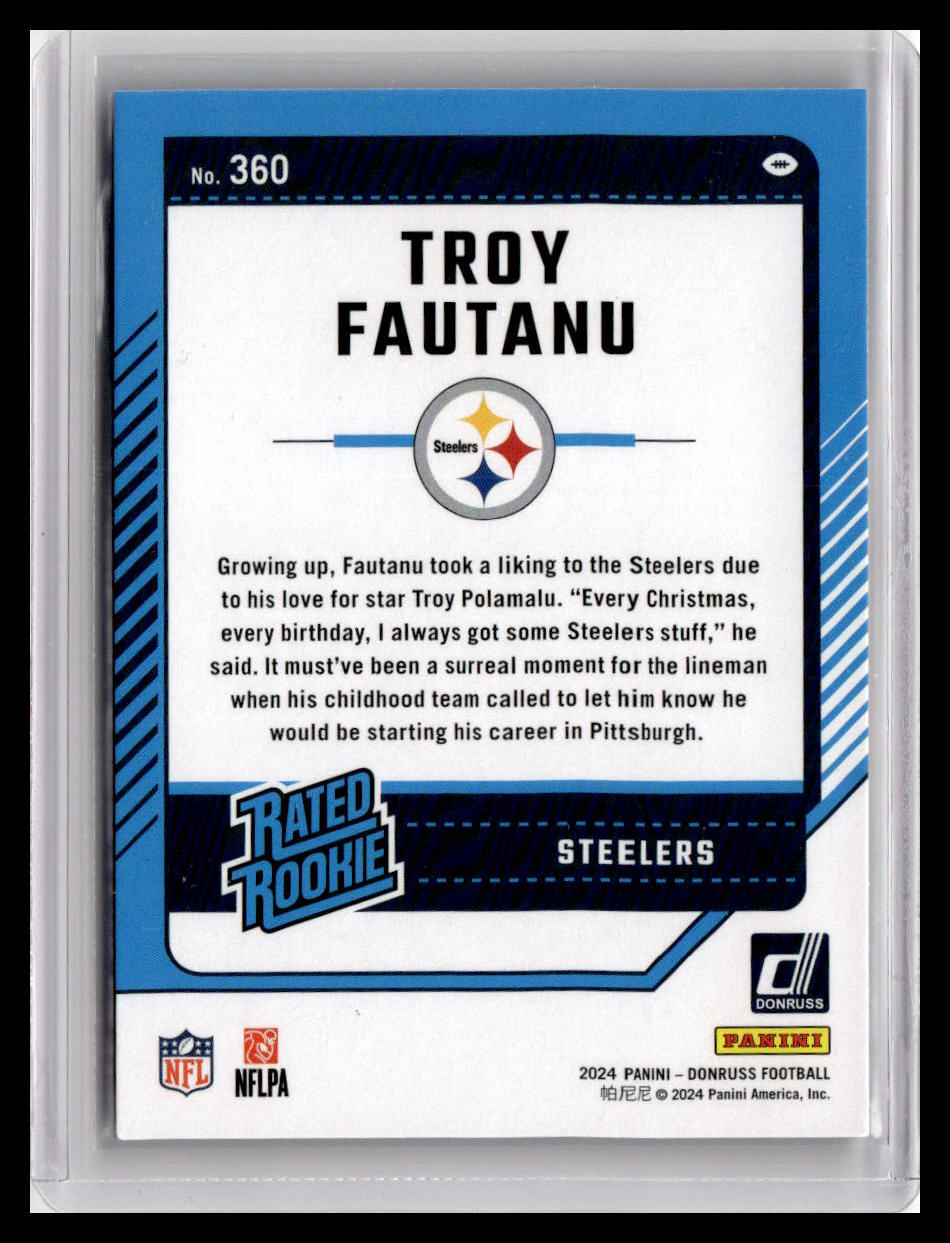 2024 Donruss #360 Troy Fautanu Rated Rookie