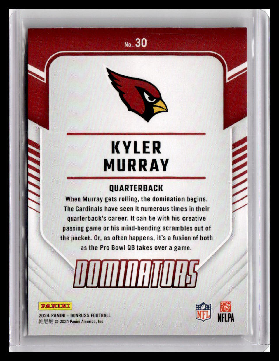 2024 Donruss #30 Kyler Murray Dominators