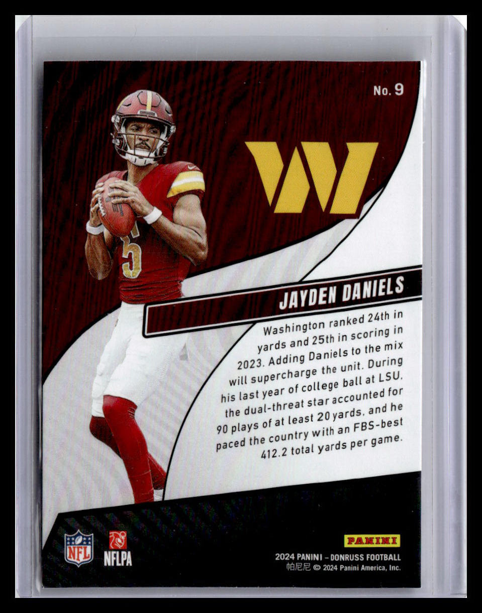 2024 Donruss #9 Jayden Daniels Rookie Revolution
