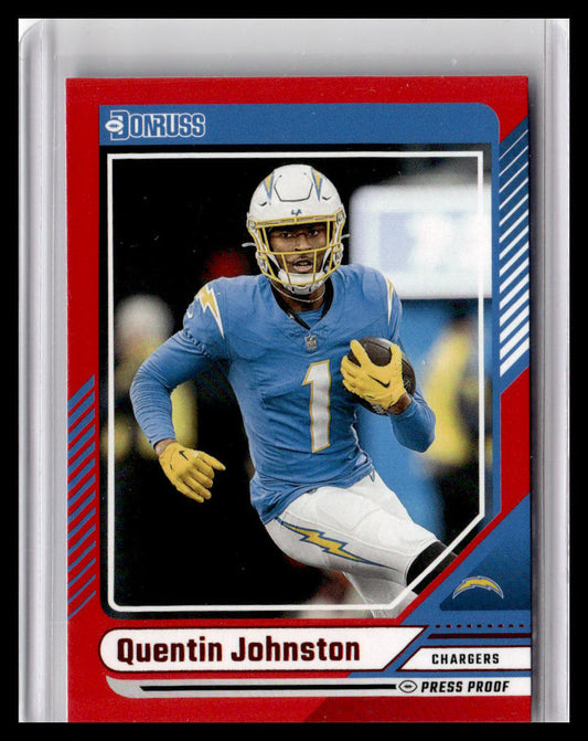 2024 Donruss #288 Quentin Johnston Press Proof Red