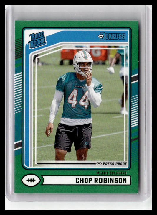 2024 Donruss #351 Chop Robinson Press Proof Green