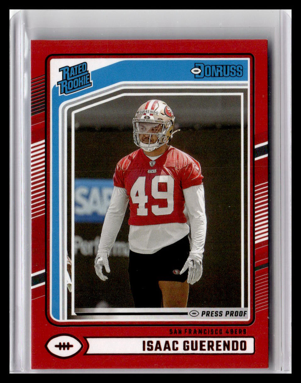 2024 Donruss #336 Isaac Guerendo Press Proof Red Rated Rookie