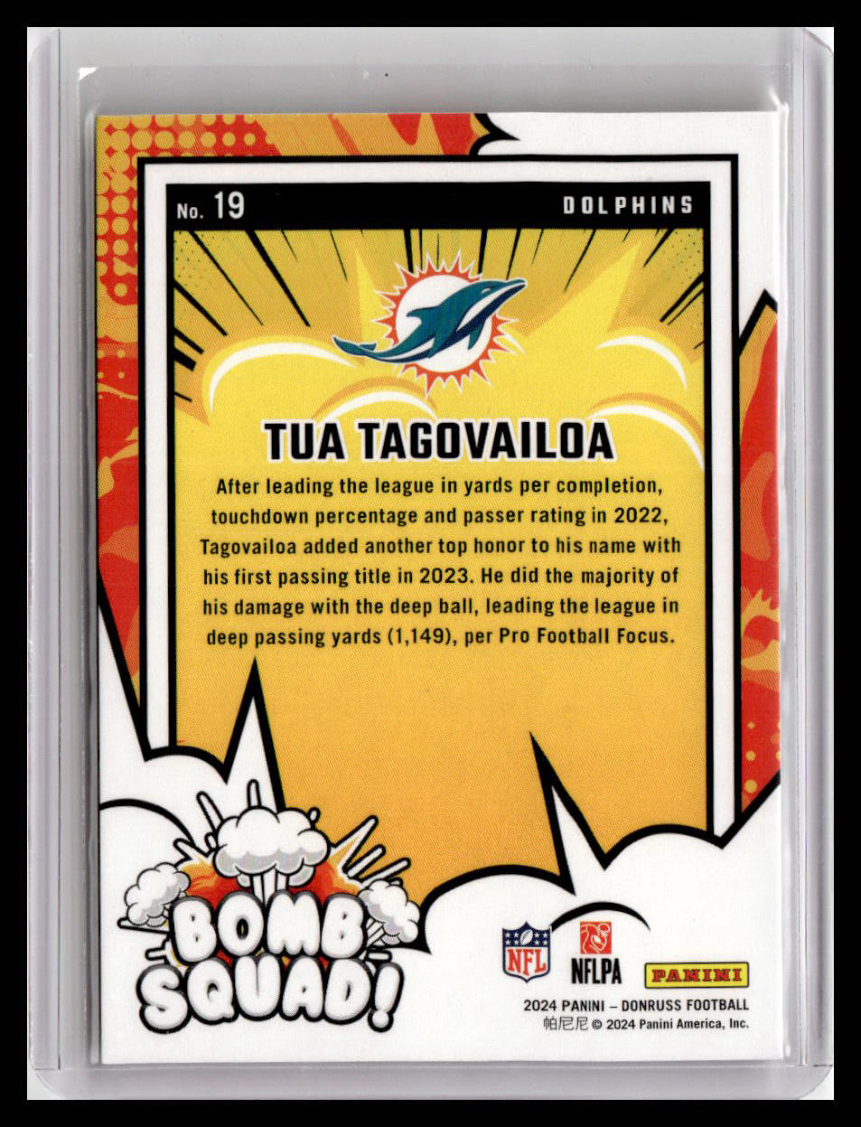 2024 Donruss #19 Tua Tagovailoa Bomb Squad