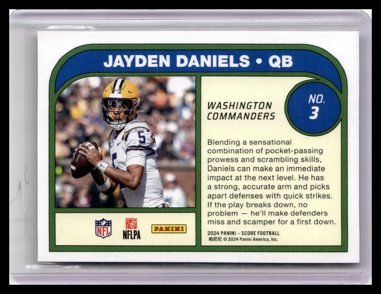 2024 Score #3 Jayden Daniels (RC) Protential