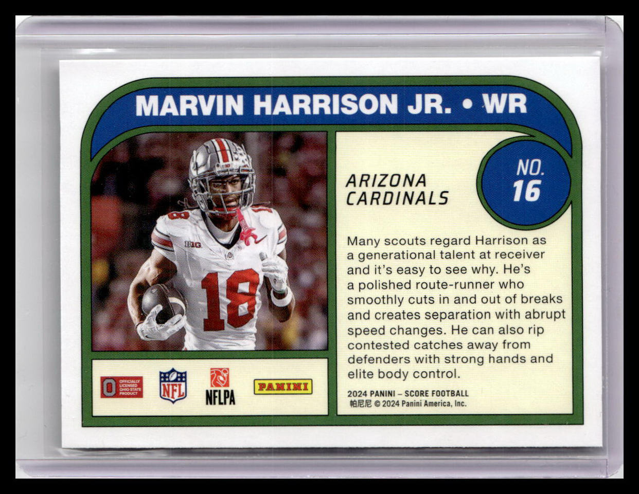 2024 Score #16 Marvin Harrison Jr. (RC) Protential