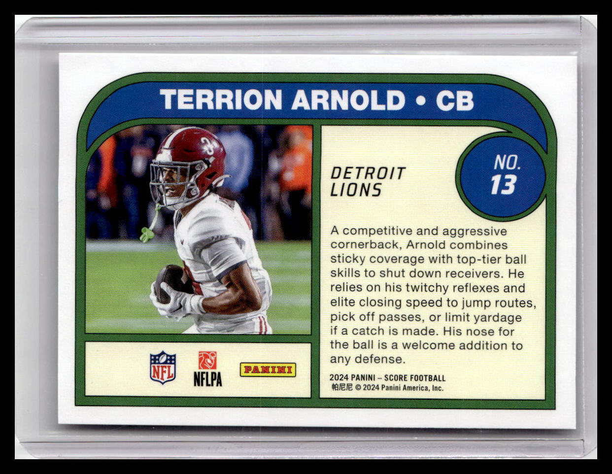 2024 Score #13 Terrion Arnold (RC) Protential