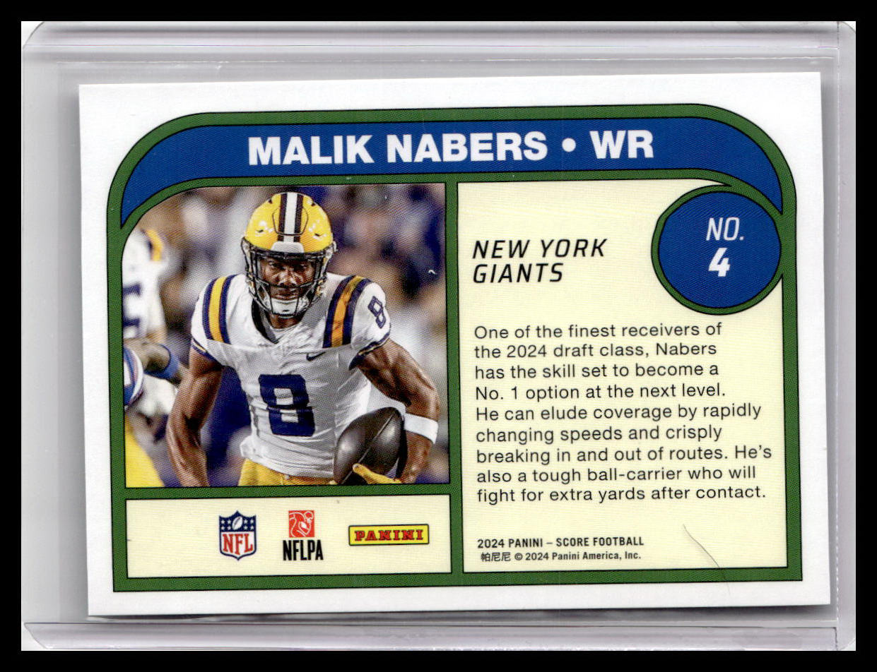 2024 Score #4 Malik Nabers (RC) Protential
